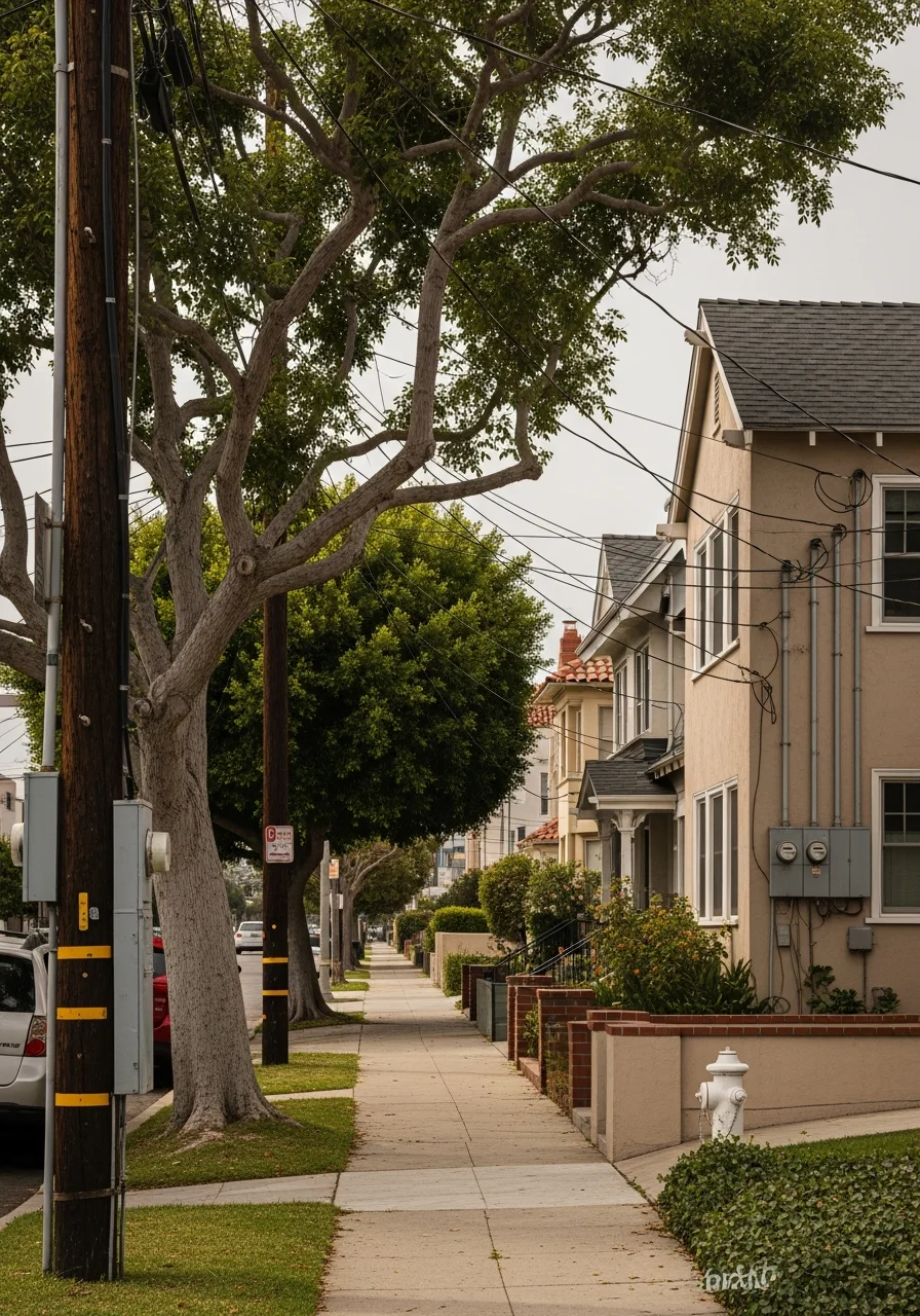 Long Beach historic neighborhood street with established homes and mature street trees.
